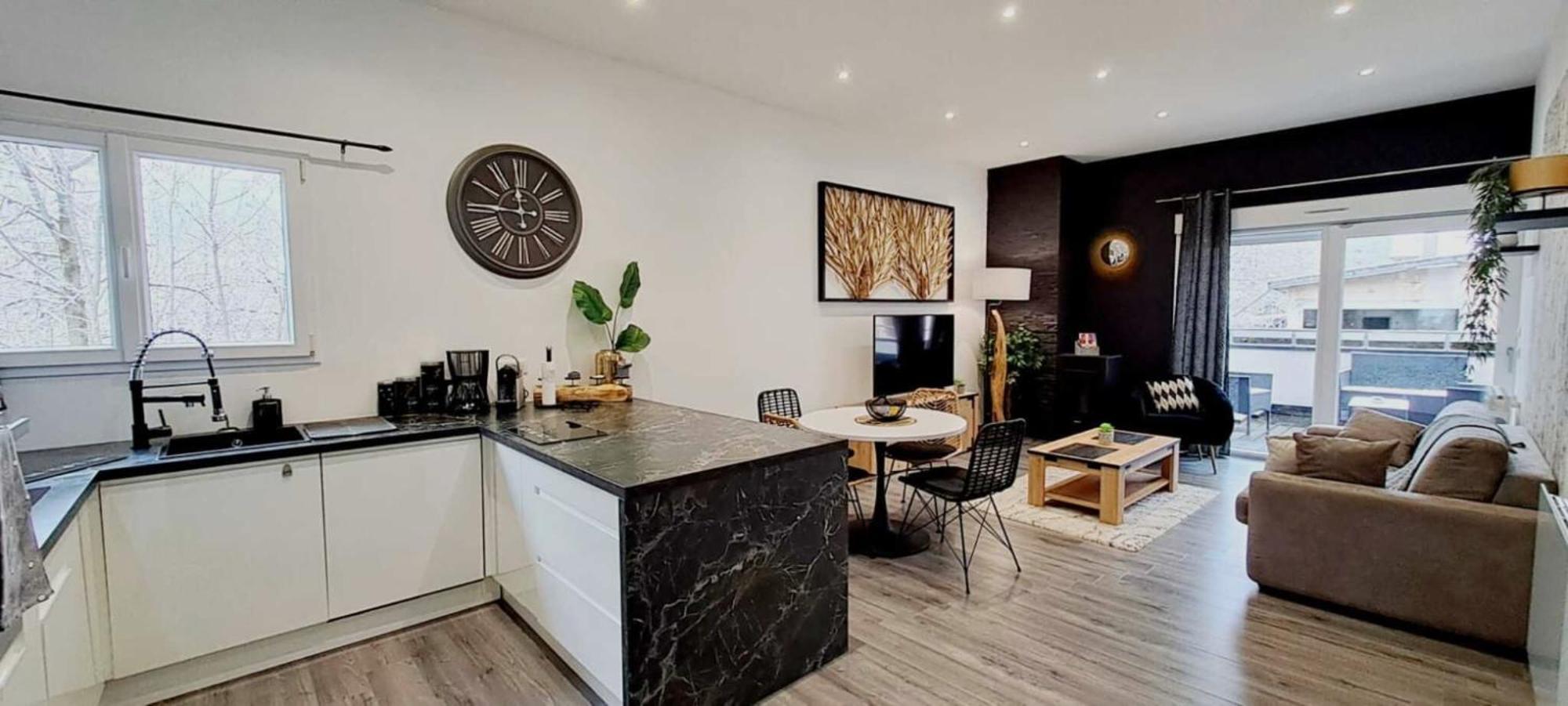 Black&White Home-By So'Serenityhome-Balcon-Parking Cluses Ngoại thất bức ảnh