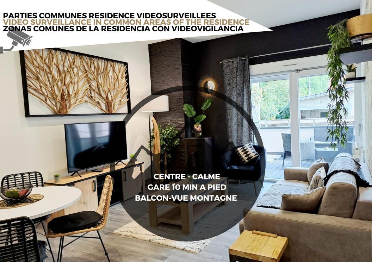 Black&White Home-By So'Serenityhome-Balcon-Parking Cluses Ngoại thất bức ảnh